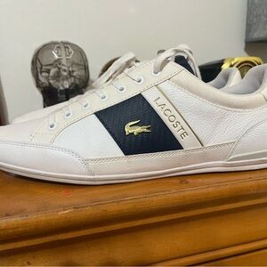 Lacoste White and Blue Sneakers Classic Design